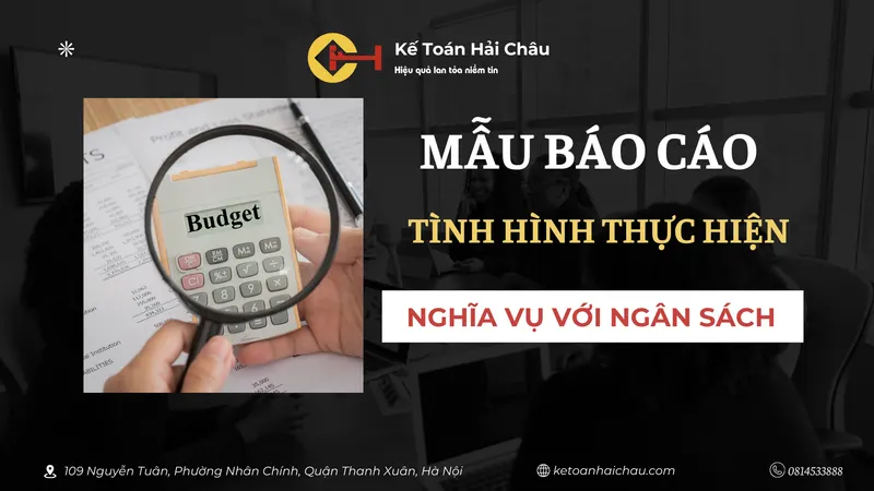 Báo Cáo Thực Hiện Nghĩa Vụ Với Nhà Nước
