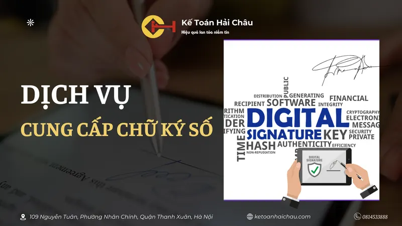 Dịch vụ cung cấp chữ ký số